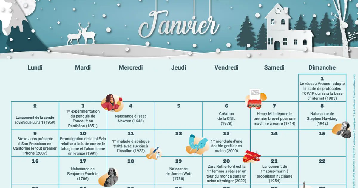 lelivrescolaire's tweet photo. #Calendriers 📆 | Téléchargez dès maintenant le calendrier du mois de janvier pour votre matière !
Anglais : https://t.co/PJHHbxzTkV
Espagnol : https://t.co/N4fmR21JAZ
Français : https://t.co/tYDbPqSwi7
Histoire-Géo-EMC : https://t.co/wklek4isCb
Sciences : https://t.co/sUO6s65loy https://t.co/bZiARGidjE