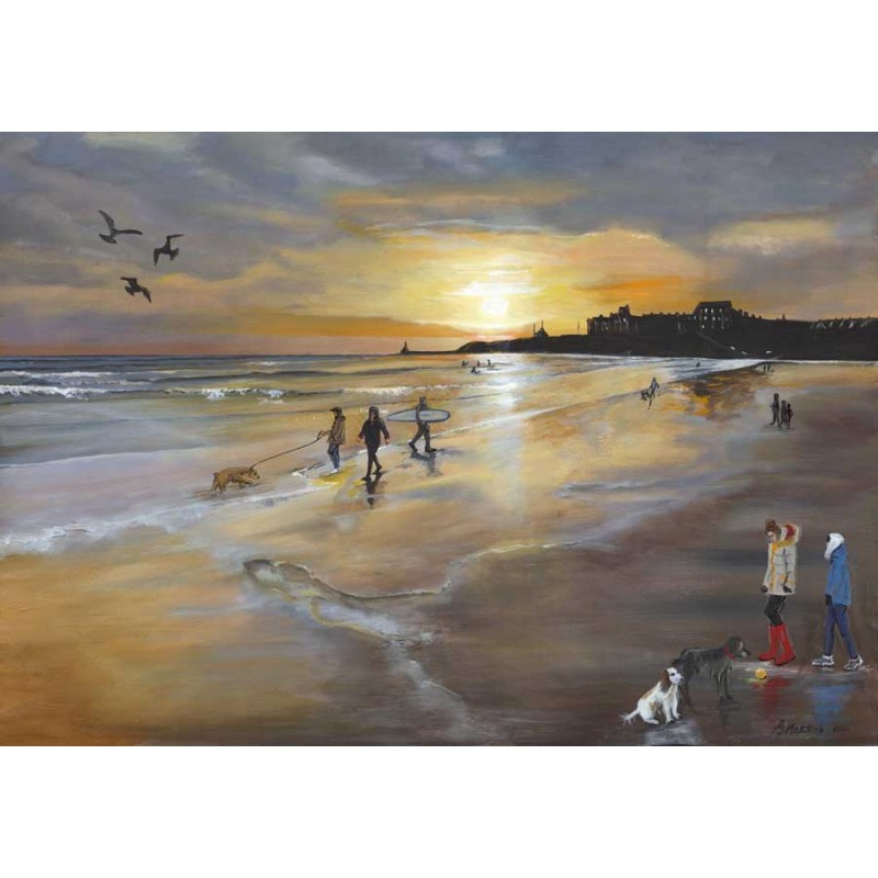 Bridekirkart's tweet image. Morning has broken by Pam Morton bit.ly/3YXrYiC #Tynemouth #Longsands #painting Signed prints available with Free UK mainland delivery.