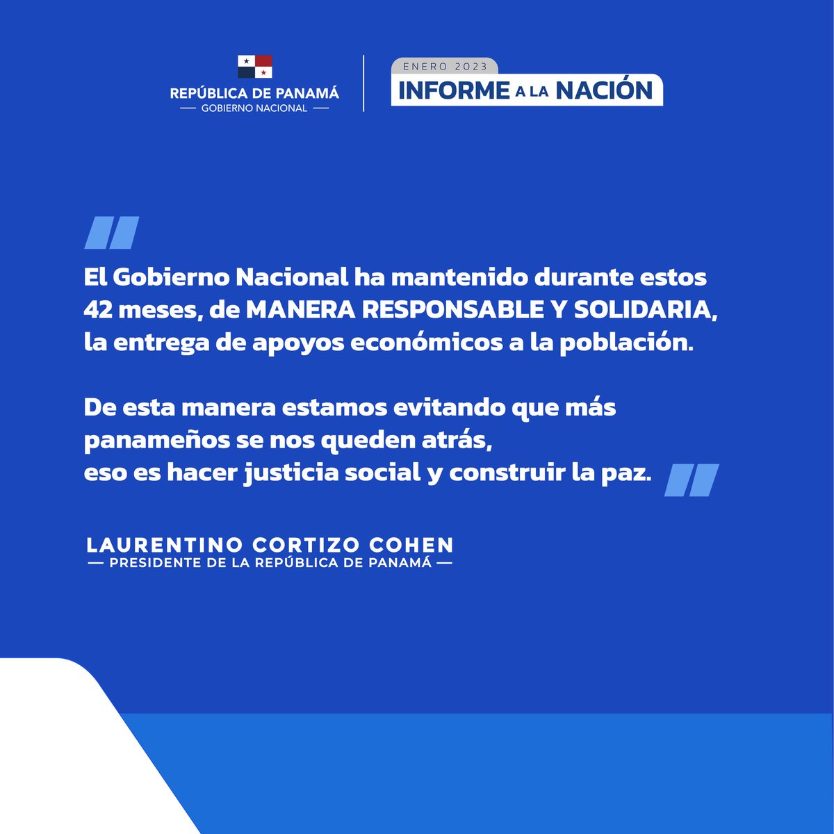 Es importante recordar que durante los dos primeros años de la pandemia, el Estado dejó de percibir en ingresos corrientes B/.4,477 millones; no obstante, aún en medio de dichas limitaciones presupuestarias, se ha mantenido la entrega de apoyos económicos a la población. 🇵🇦👏🏻