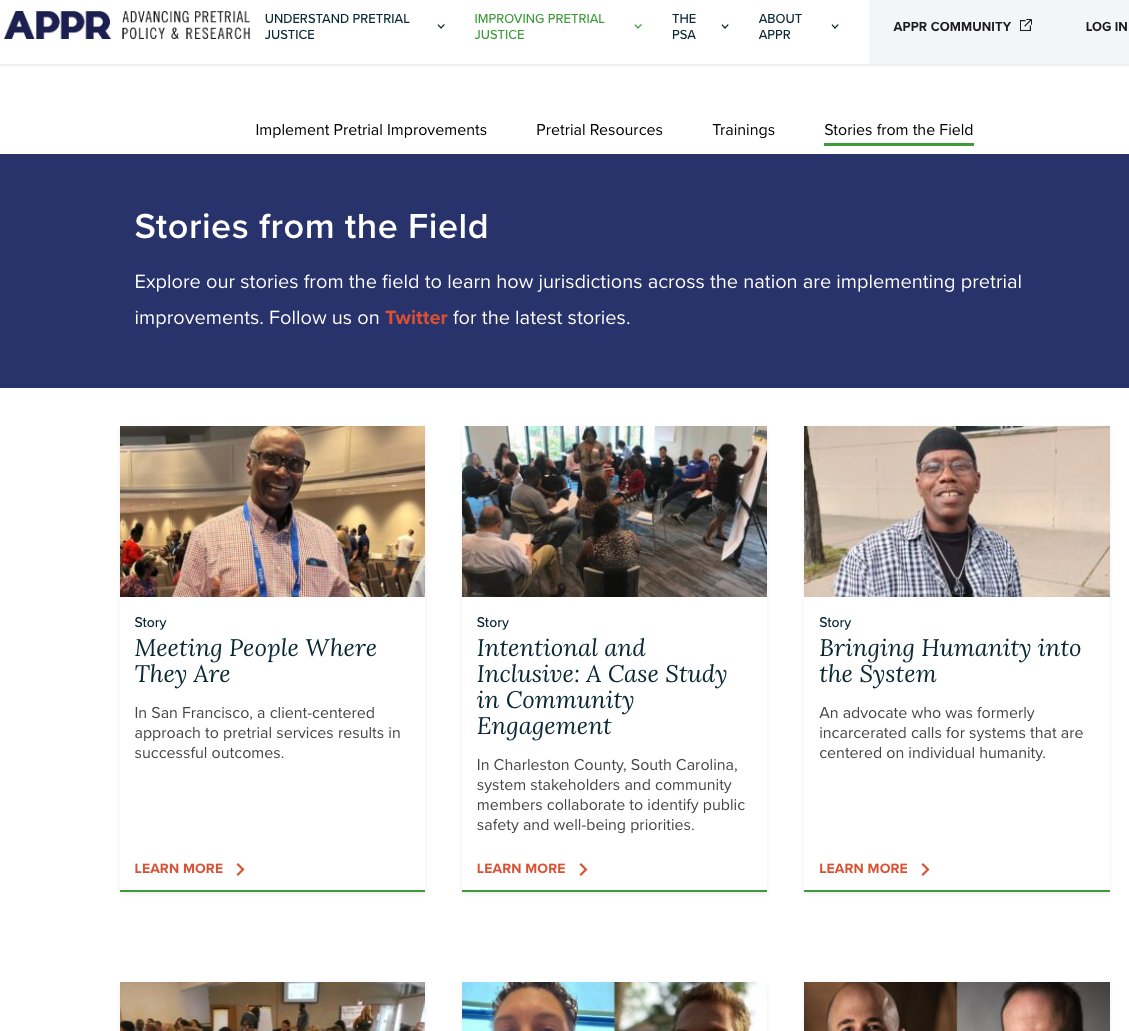 Advancing Pretrial Policy and Research (APPR) tweet media