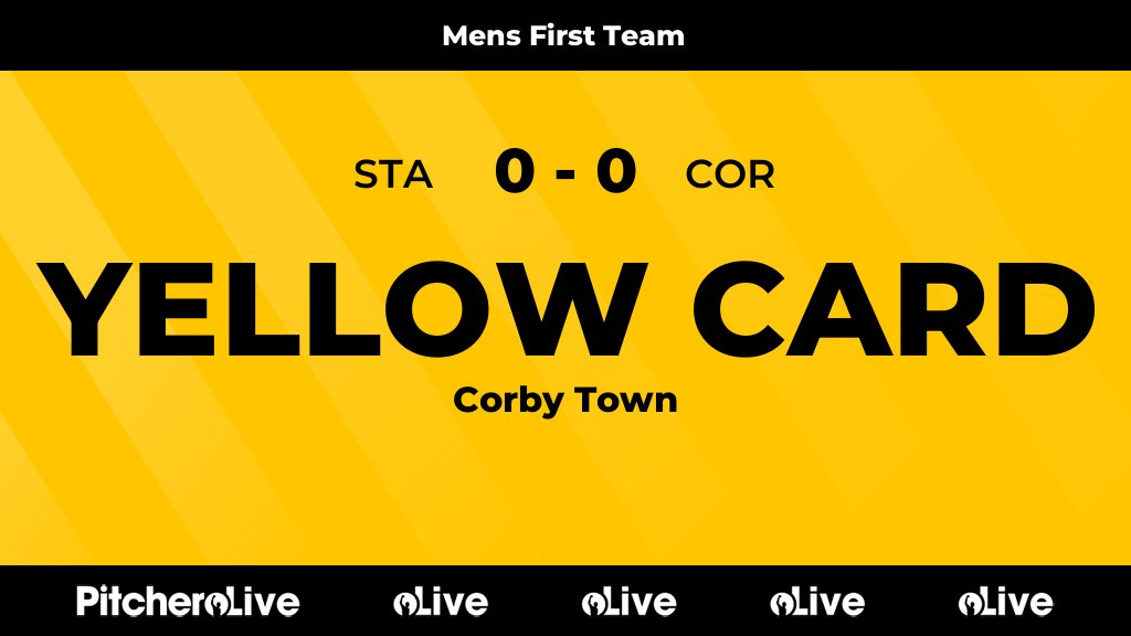 StamfordAFC1896's tweet image. 50&apos;: Yellow card for Corby Town No10
#STACOR #Pitchero
pitchero.com/clubs/stamford…