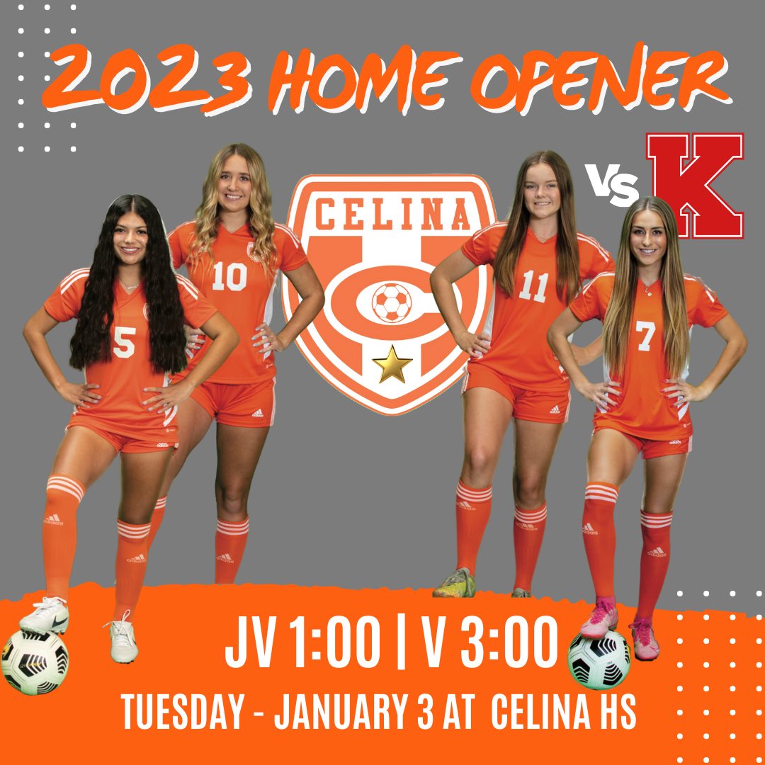 Come out to support your State Champion Celina Bobcats in their Home Opener tomorrow!
🧡🏆⚽️ #LEGACY

⏰ JV @ 1:00 | Varsity @ 3:00p
🆚 Kilgore HS

<a href="/CelinaISD/">Celina ISD</a>   <a href="/BobcatMomsCTX/">Bobcat Moms</a> 
<a href="/celinaqbclub/">Celina QB Club</a>  <a href="/cityofcelina/">City of Celina</a>