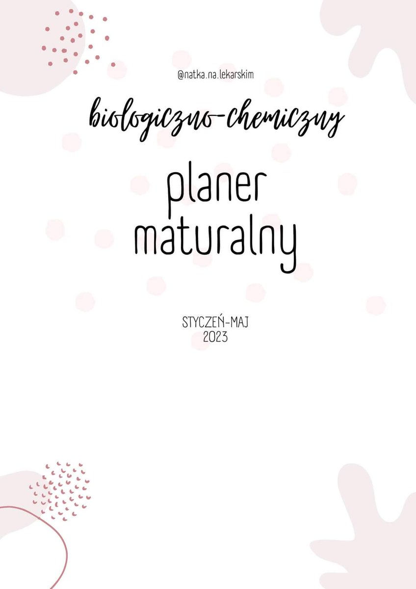 horanzbaby's tweet photo. ✨️planer maturalny z biologii i chemii✨️

🔛 styczeń-maj
Nie wiesz jak rozplanować materiał, aby wyrobić się ze wszystkim? 🤔 Chcesz opanować teorię, zadania maturalne i mieć też czas na powtórki? 🍀🧪
Ten PLANER jest dla Ciebie 🎆

format: pdf
‼️ cena : 9zł ‼️

#matura2023 https://t.co/dBS7ymYsaw