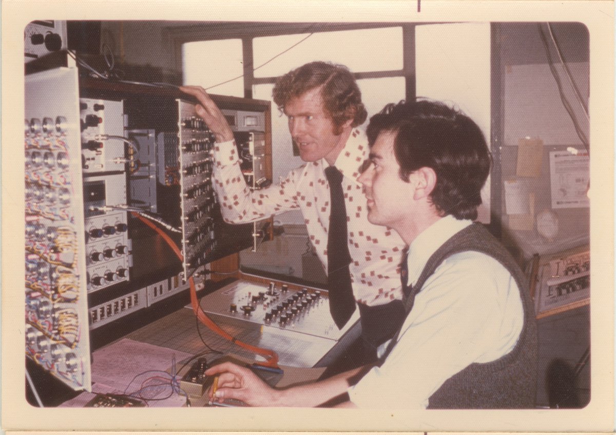 I love these photos, courtesy of Jean-Yves Leloup, given to him from the late Peter Zinovieff, capturing the EMS factory where their legendary synths were built
