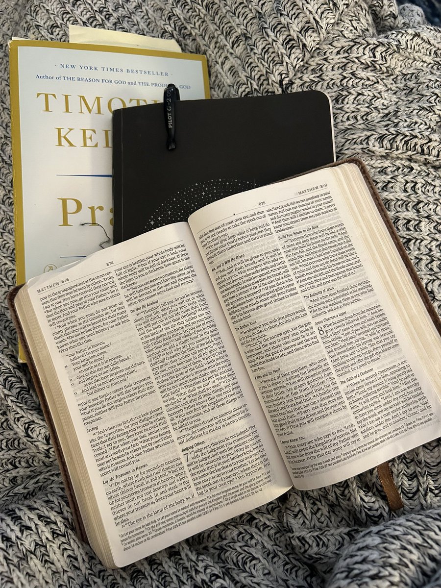 “A Simple Way to Pray”
Martin Luther->a friend
1. Meditate on a studied Scripture passage (personalize it)
2. Pray the Lord’s prayer (personalize it)
3. Pray from your heart
If the Holy Spirit speaks, ditch the above and listen!
Repeat daily X2
#TimothyKeller #Prayer #amreading