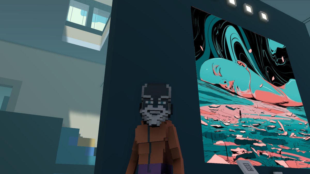 myTinyModel's tweet photo. @TheSandboxGame I found "The End of the World" NFT in the NFT institute 🔥 I participated in the #SeasonsGreetingsTSB challenge for a chance to win an NFT! https://t.co/SeyQ6c1FJy
