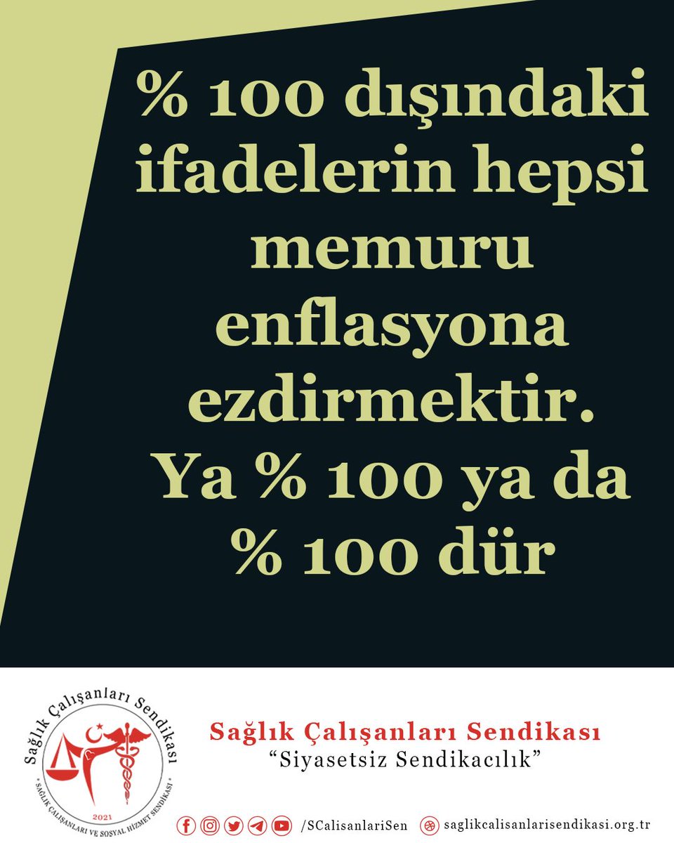 Enflasyon farkı Zam Değildir
Kırmızı Çizgimiz Yoksulluk Üzeri Emekliliğe Yansıyan Tek Kalem Maaş 
Yüzde %100 Zam
#AdilZamİnsancaYasam