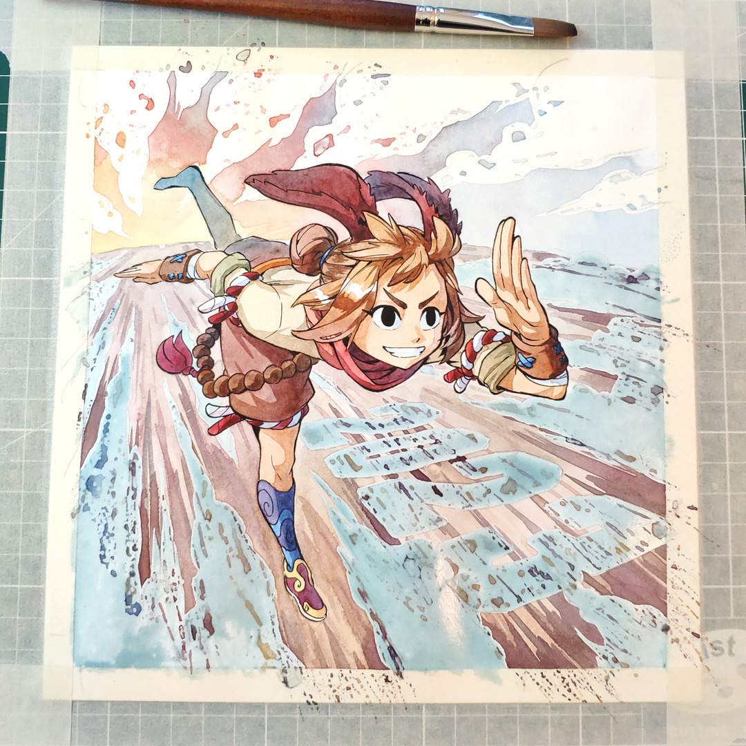 「I tried a new paper and some masking flu」|Marcel Mosqiのイラスト