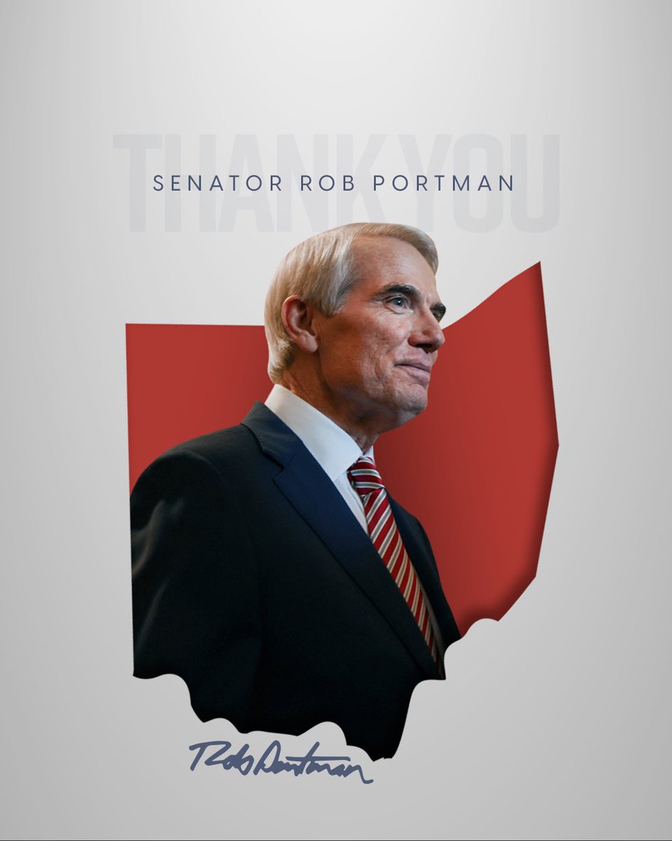 Since serving as Senator since 2011, Senator Rob Portman has been a steadfast supporter of the people of Ohio. Thank you, Senator Portman, for hard work and leadership during your time in the United States Senate.