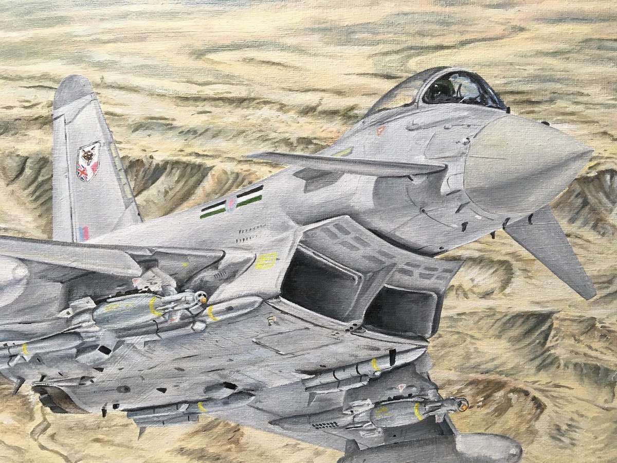 Markrunsnflys's tweet image. Desert Foxes

First completed painting of 2023.  

#planespotter #fastjets #workinprogress #typhoon #rafconningsby #bae #raflossiemouth #eurofighter #12squadron #royalairforce #raf #qatar #qatariairforce #qataremiriairforce #painting #aviation #aviationart #oilpainting