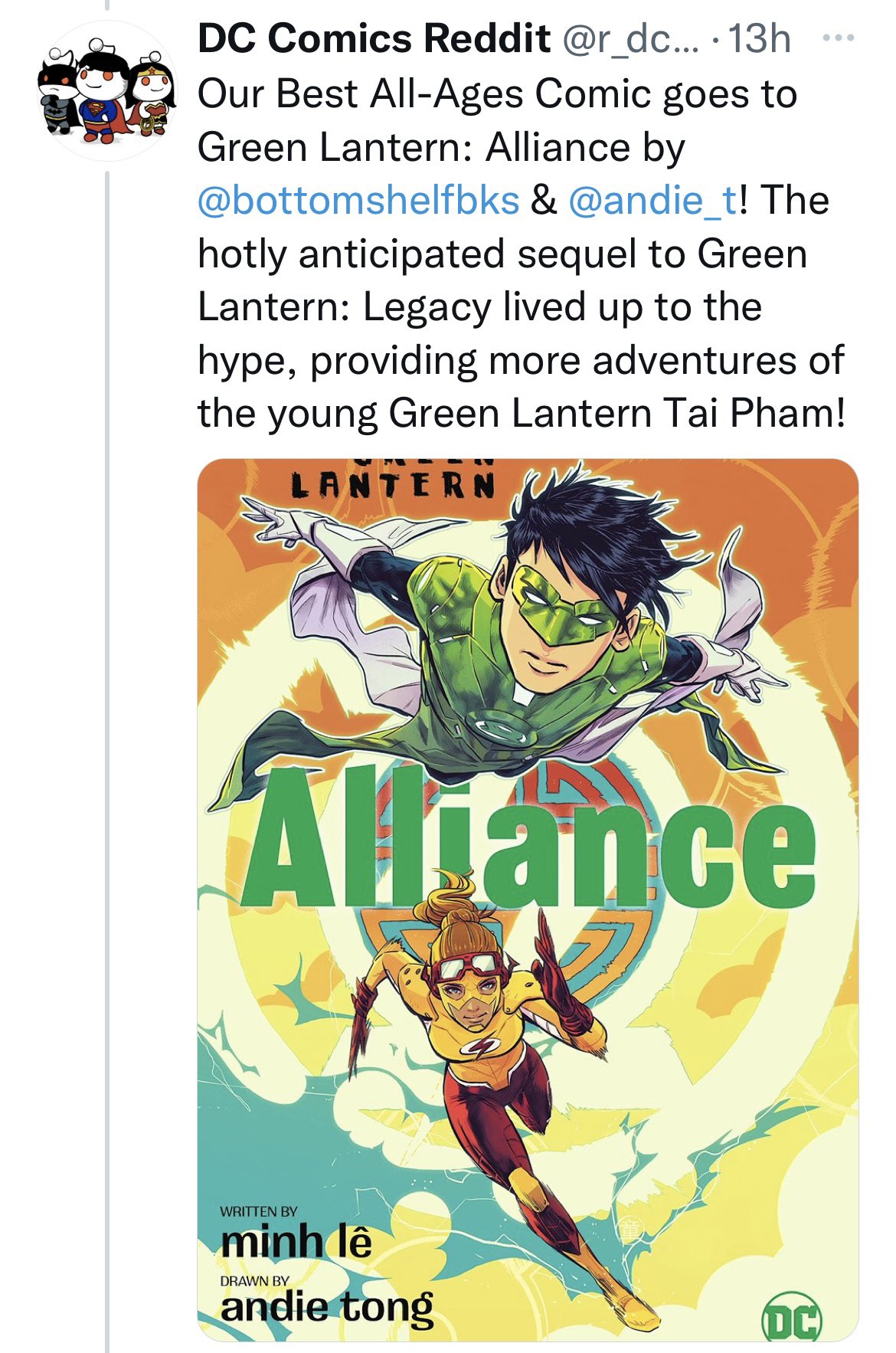 Minh Lê on Twitter "Thank you, DC Comics Reddit for naming Green