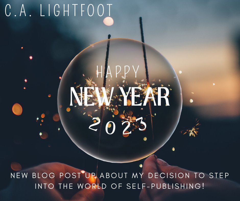 Taking the plunge this new year into the world of self-publishing. I'm terrified going into the unknown but that's what research is for.

For more, check out calightfoot.com/post/into-the-…

#writingcommunity #writer #selfpublishing #blog #author #newyear #2023goals
