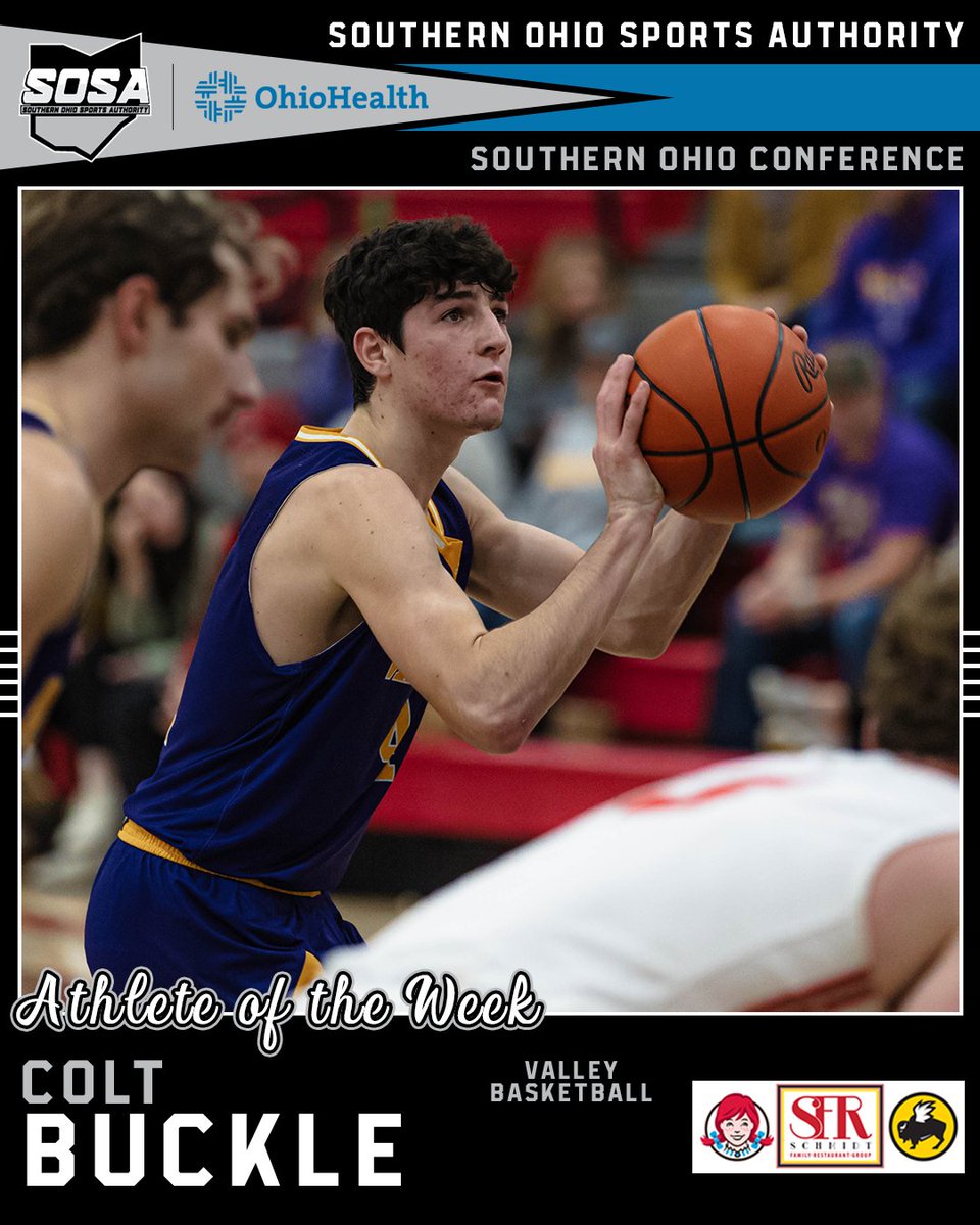 SOSAOhio's tweet photo. Our SOC Athlete of the Week, presented by @SchmidtFamilyRG, is @thevalleytribe's @BuckleColt.

Buckle has helped the Indians to a 5-2 start and, most recently, scored 20 points in a runaway win over Piketon. https://t.co/xkTcVln85i