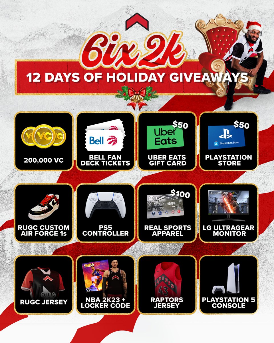 RaptorsGC's tweet photo. All 12 of our holiday giveaway winners will be drawn tomorrow!

Check our profile to enter all of them to maximize your chances of winning 👊 https://t.co/6GVCefyADy