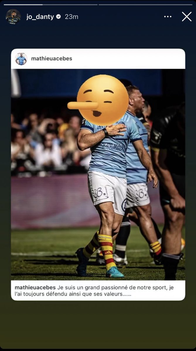 hugobove_'s tweet photo. Alors que Mathieu Acebes, le capitaine de l’USAP, s’est excusé publiquement de son geste envers Jonathan Danty… Voici la réponse du centre rochelais : https://t.co/lX2f87ucfD
