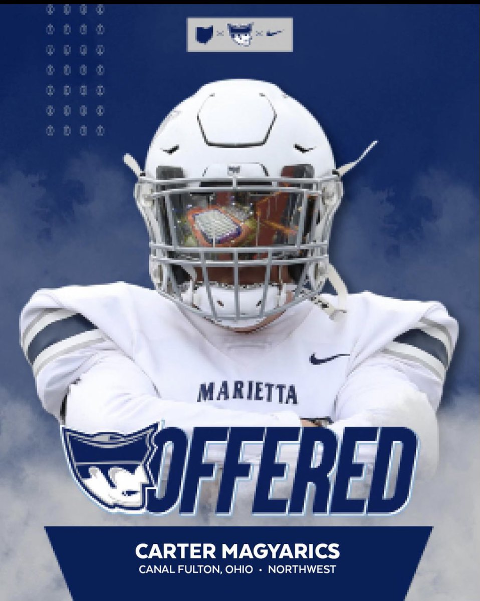 Thank you <a href="/CoachWaddle/">Andy Waddle</a> and <a href="/CoachHinkleMC/">Thomas Hinkle</a> for my 7th offer 💙
<a href="/Marietta_FB/">Marietta College Football</a>