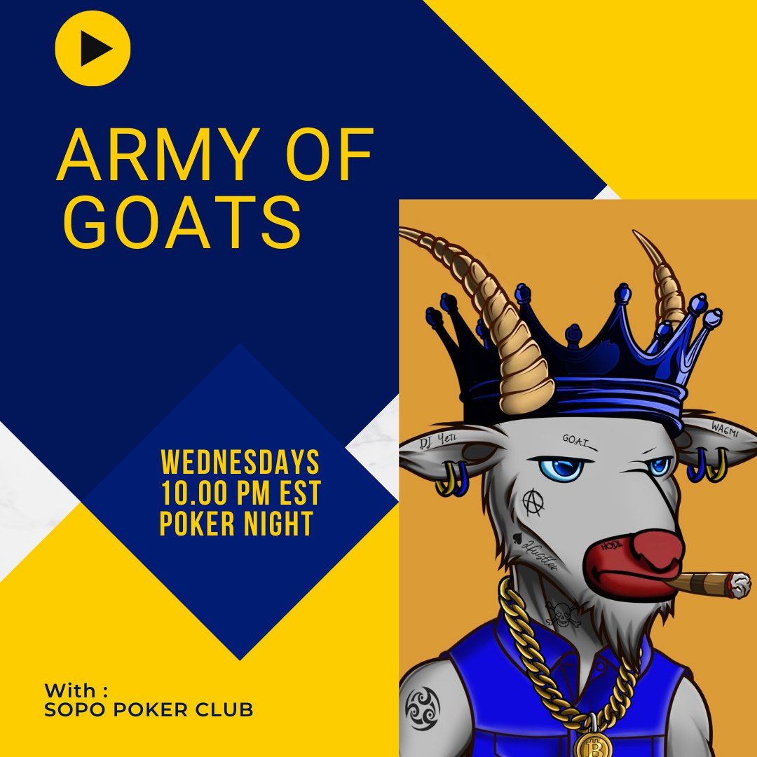 TaptrickD's tweet photo. Join AOG for your code ๐โฃ๏ธโฅ๏ธโฆ๏ธโ ๏ธ @armyofgoatsnft
#Goatopia
#LetsGoatopia
https://t.co/sD2qTpB84p https://t.co/dpy7IdRdtp
