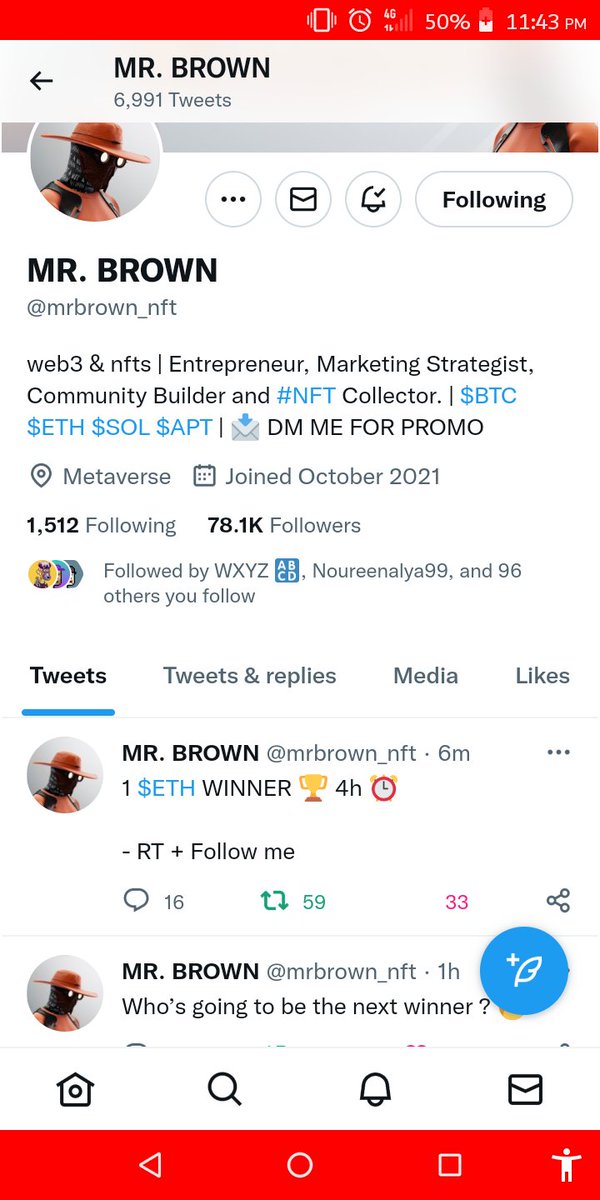 AndileSkill's tweet photo. @mrbrown_nft Done ✔️ King 👑 Brown https://t.co/j2gqwjmNIM