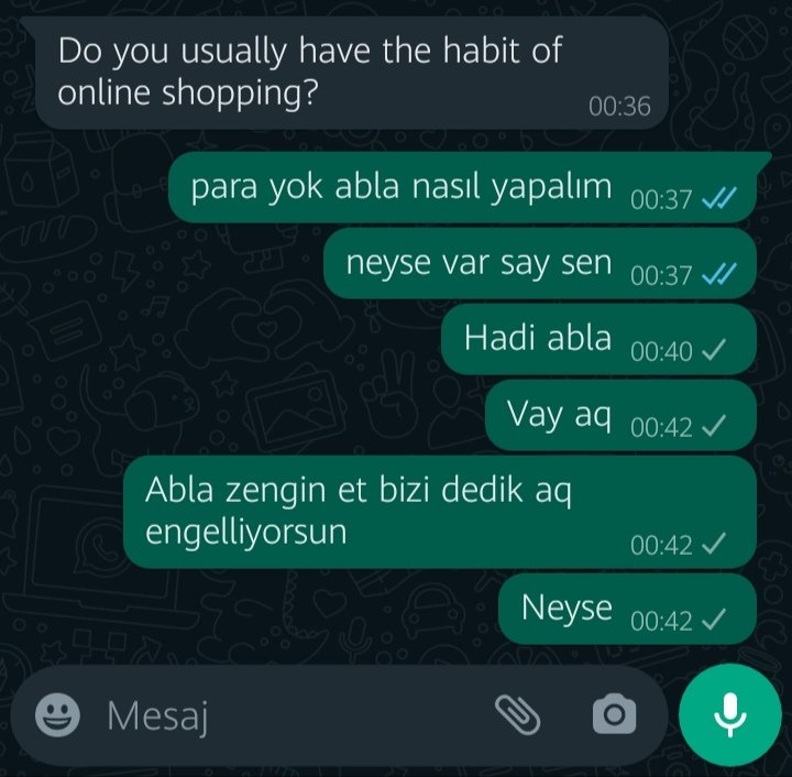 Başarısız bir gün :/ neyse kısmet diğer dolandırıcılara