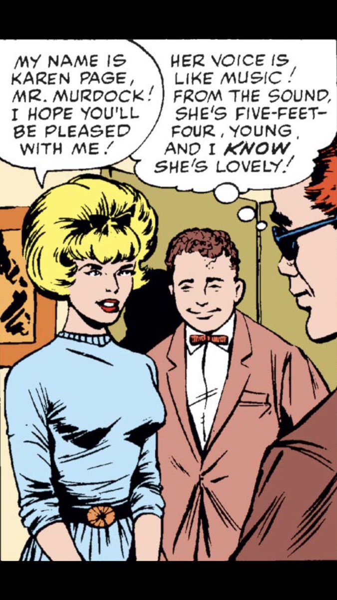CDennisMoore's tweet photo. Karen Page is 5’4”? How fucking short is Foggy??? From DAREDEVIL #1. https://t.co/c5jmnKFVBb