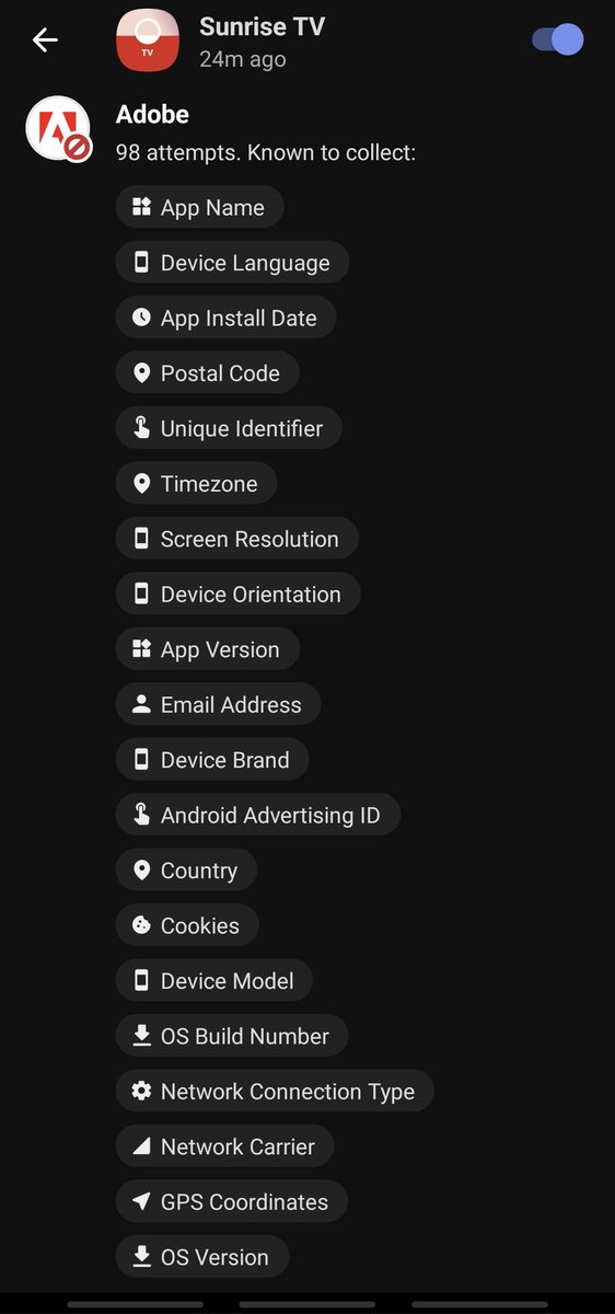 cfbiehl's tweet photo. @UPC_Switzerland @Sunrise_de ist es normal, dass eine eurer Apps im Hintergrund soviele Informationen über einen eurer Kunden abfragt? Ohne dass die App geöffnet wurde? https://t.co/LCkkukPDyn