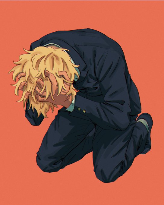 「blonde hair covering face」 illustration images(Latest)