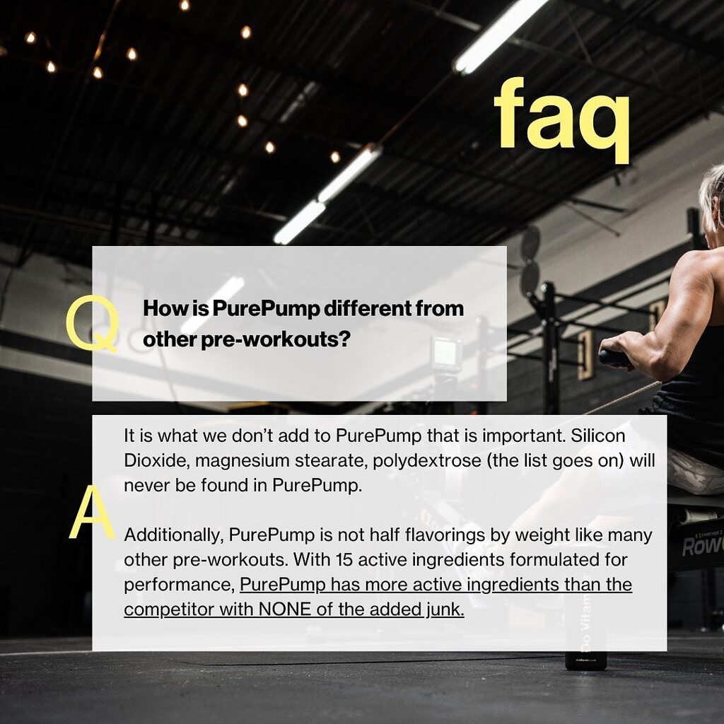 dovitamins's tweet photo. What do you look for in a Pre-workout?⁠
⁠
What key ingredients do you seek and what added junk do you look to avoid?⁠
⁠
PurePump boasts a nutritional profile of more active ingredients per serving than the competition with none of the added junk.… https://t.co/H8GqvWDxlQ https://t.co/qSEH4PTwln