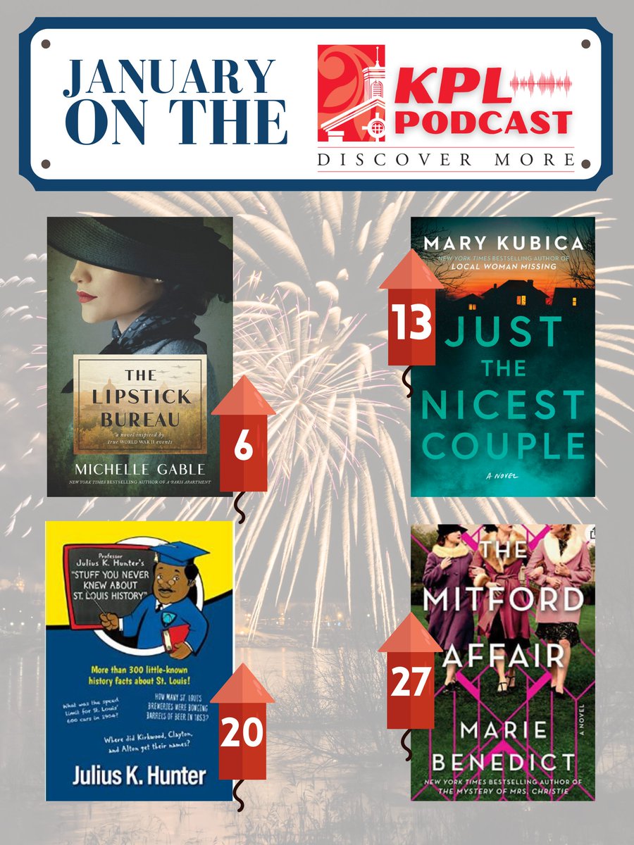 KirkwoodLib's tweet image. As we bid goodbye to December &amp;amp; 2022, let's say hello to our terrific January 2023 lineup on the #KPLPodcast!
We'd love to hear from you! Have a topic you'd like us to explore? Author visit? Comments? Please write to us @ podcast@kirkwoodpubliclibrary.org
kplpodcast.buzzsprout.com