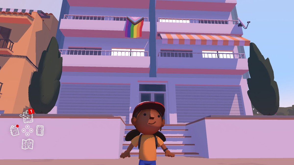 I'm playing this cute game about nature and I spotted a pride flag😊🏳️‍🌈🏳️‍⚧️