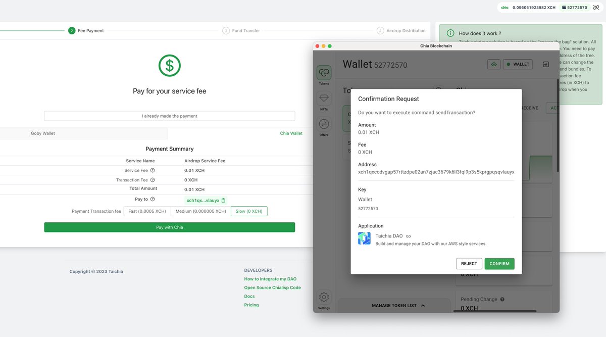 New Year, New UI!
We refined the DAO hub page. Now each service has its own sub-page.
Moreover, we are glad to be the FIRST DApp that supports Chia wallet through WalletConnect! You need to upgrade your Chia wallet to 1.6.2 (release soon).
<a href="/chia_project/">Chia Network</a> 
#chia #xch #dao #Taichia