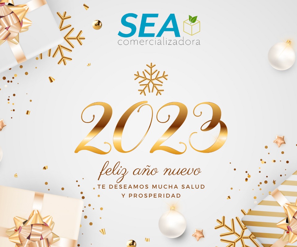SEAcomercio's tweet image. 🎉 FELIZ 2023 🍾 En SEA Comercializadora te deseamos felices fiestas y que tus proyectos florezcan siempre