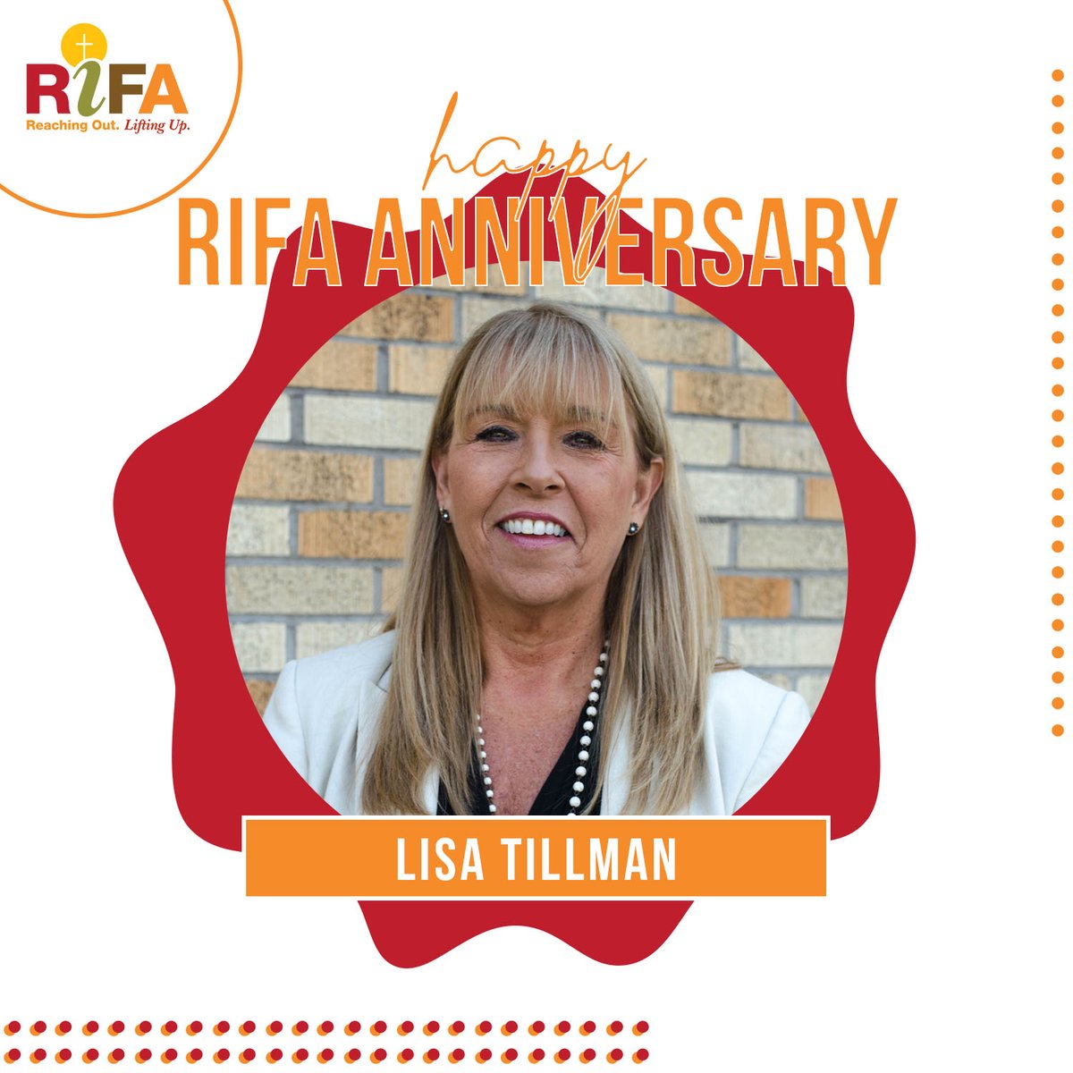 rifajackson's tweet photo. Happy RIFAversary to our Executive Director, Lisa Tillman! We're so thankful for Lisa's leadership over the past 14 years! #RIFAJackson #RIFAversary https://t.co/CJssdn9Qyo