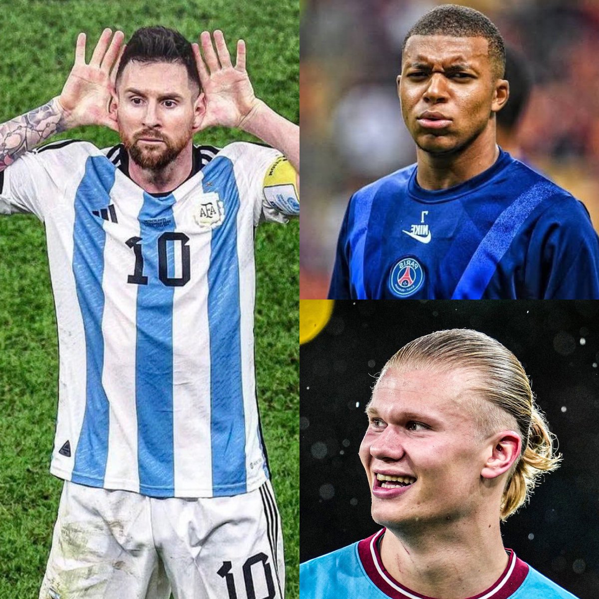 Las probabilidades de ganar el Balón de Oro según las casas de apuestas:

1. Lionel Messi (60%).
2. Kylian Mbappé (20%).
3. Ering Haaland (8%).

Los dos fueras de serie, extraterrestres y herederos del fútbol contra un ‘viejo’ de 35.

Y hoy por hoy, ese ‘viejo’ va por su octavo.
