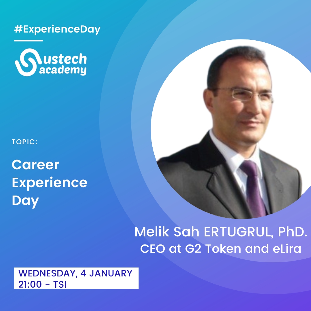USTechacademy's tweet photo. We host Melik Sah Ertugrul, PhD. on @USTechacademy's #careerday. Join us.

#blockchain #web3 #NFT #experienceday #USTechAcademy #blockchaindeveloperbootcamp #cryptocurrency https://t.co/SasjsxikV8