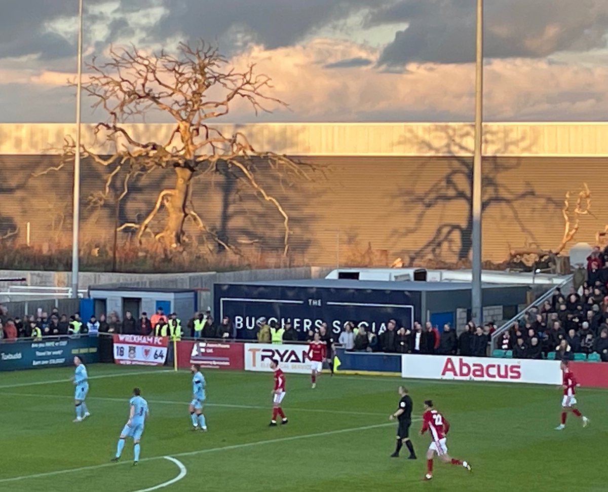 deafwatcher's tweet photo. @RMcElhenney @VancityReynolds @Wrexham_AFC what a great win. Feel traitor sitting in Solihull VIP stand! 😂 https://t.co/BwaQn4joge