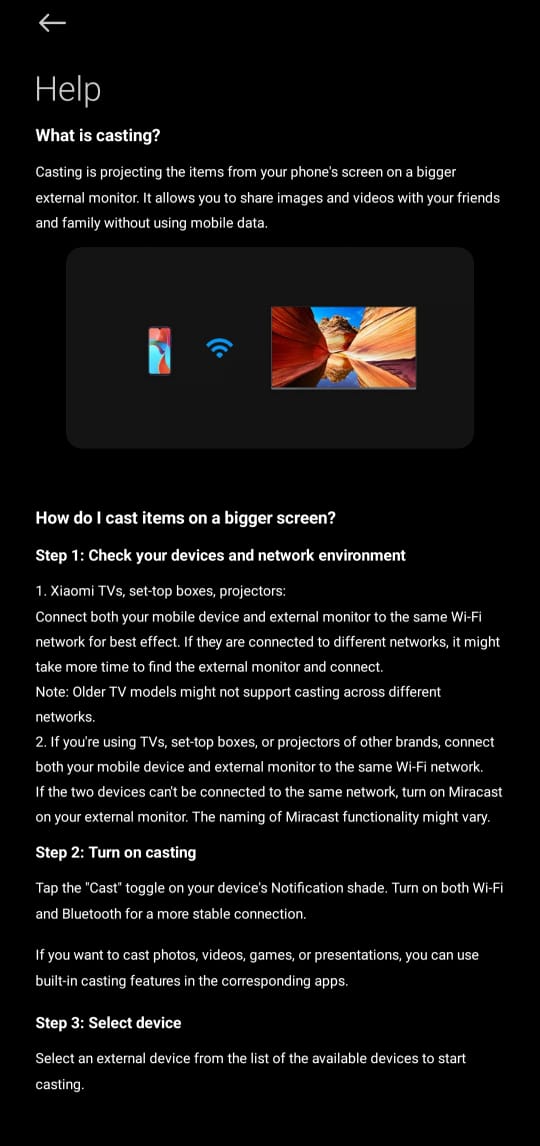 Santosh32134567's tweet image. Experiencing 🗂️ 🎮 🖼️ 🎵🎦 in a big screen through a smartphone⁉️seriously sounds like 🤯 but possible with RedmiNoteSeries Smartphone (running MIUI 11 with Android 10+) with in-built &quot;Cast&quot; features 😍
Day 29
#30DaysOfNote
#XiaomiInsider 
#MiFanIndia
