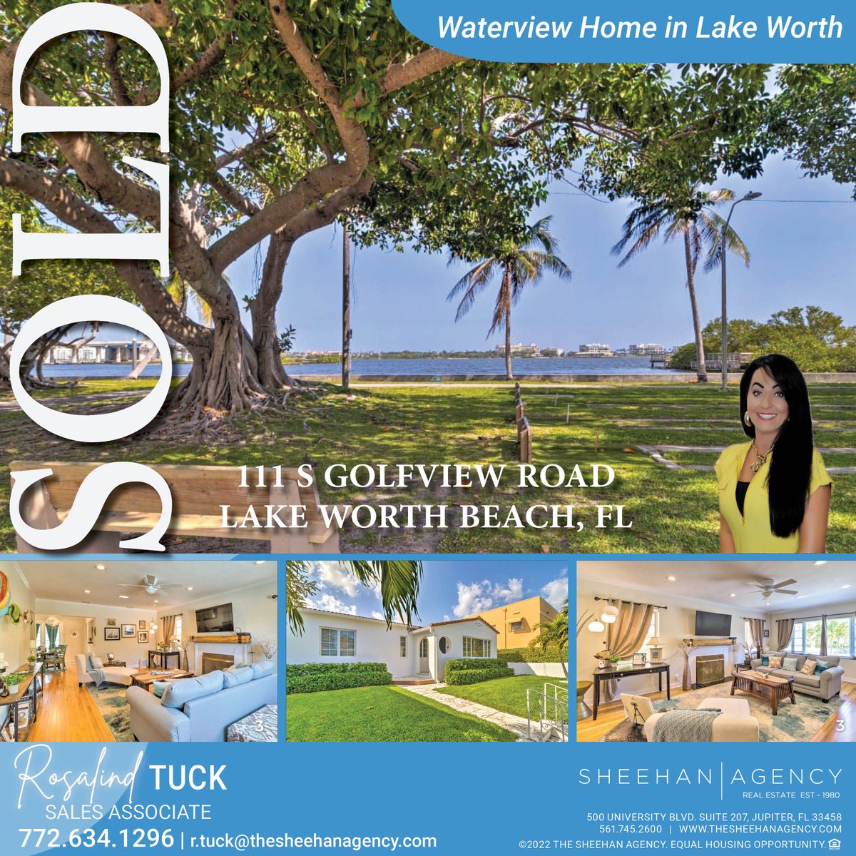 SOLD! 🎉
Waterview Home in Lake Worth
📍111 S Golfview Road, Lake Worth Beach, FL 
Rosalind Tuck
772.634.1296
r.tuck@thesheehanagency.com
#sold #thesheehanagency
#RepresentedtheSeller #sellersagent
#waterfront #lakeworthrealestate
#lakeworthhomes #lakeworthcondos #palmbeachcounty