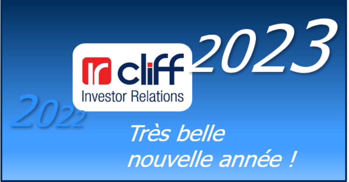 Le <a href="/ircliff/">Ircliff</a> , son Conseil d'Administration et son équipe vous souhaitent une très belle année #2023 ! 
Et ont la grande joie de pouvoir convier leurs #membres de nouveau pour la traditionnelle rencontre conviviale de début d'année "#Vœux et #Galette" le 12 janvier dès 18h30.