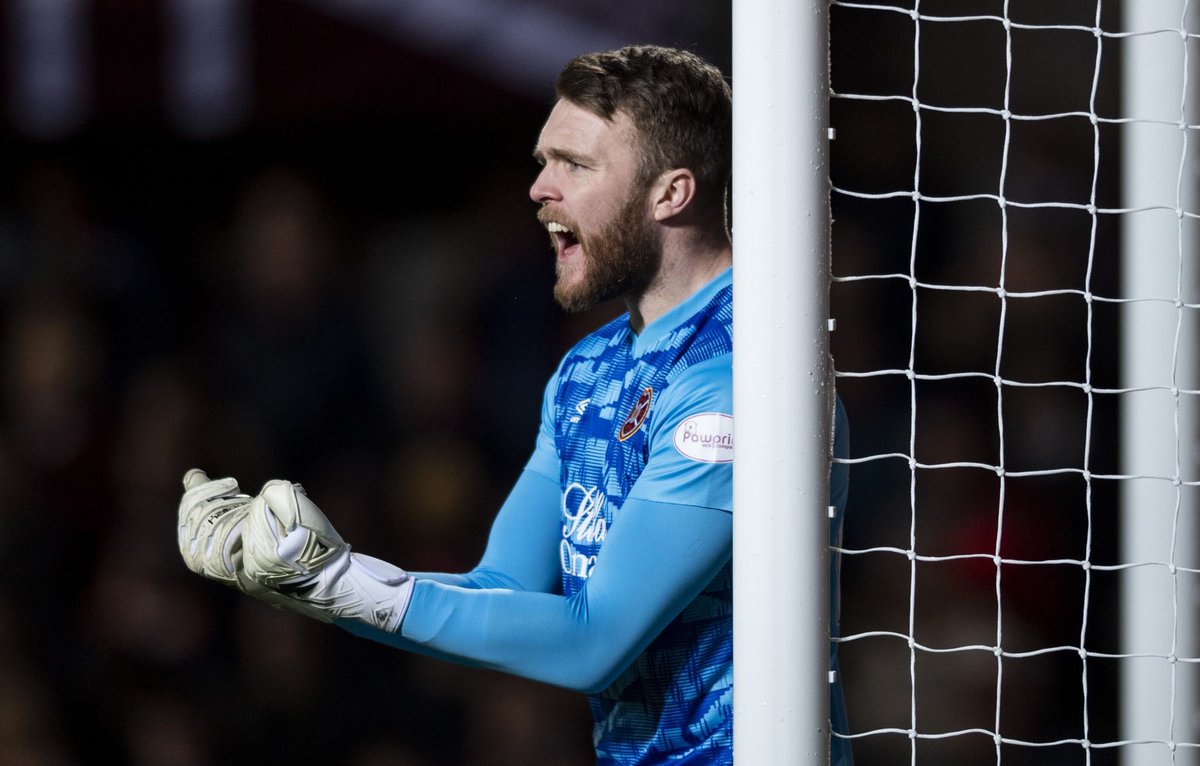 AaronFraser37's tweet photo. Hibs fans singing about how Craig Gordon “won’t be playing football anymore” only for Zander Clark to step in and deliver a goalkeeping masterclass is very pleasing indeed 😎 #HMFC https://t.co/bRdtwm2hGU