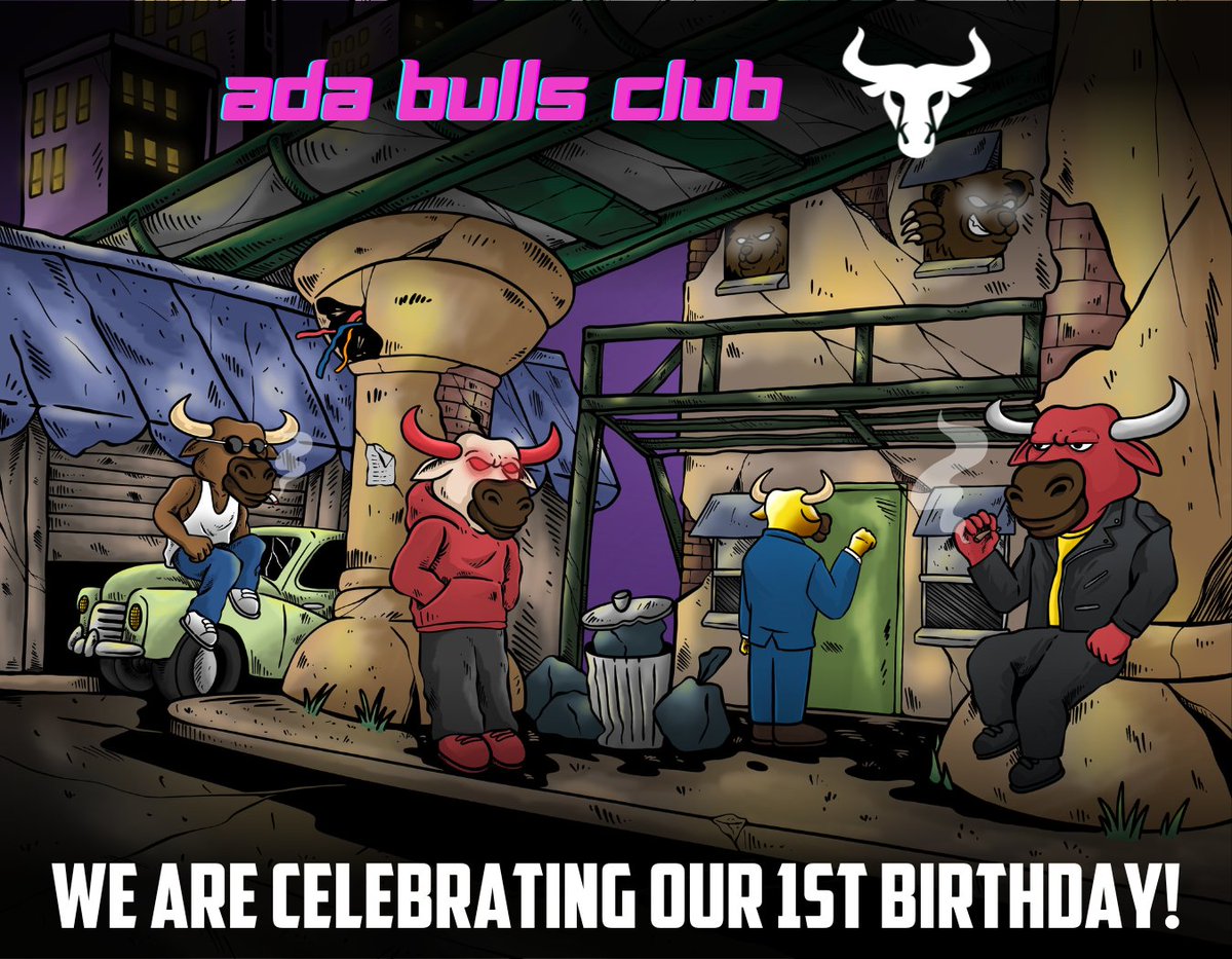 We have been through this exciting journey in the past year together! 🎉 🍾

We got through difficult moments of the bear market and the falling prices, but we are still staking our NFTs on the CardanoLands &amp; growing together. ✅

We will organise interesting giveaways soon! 🎁