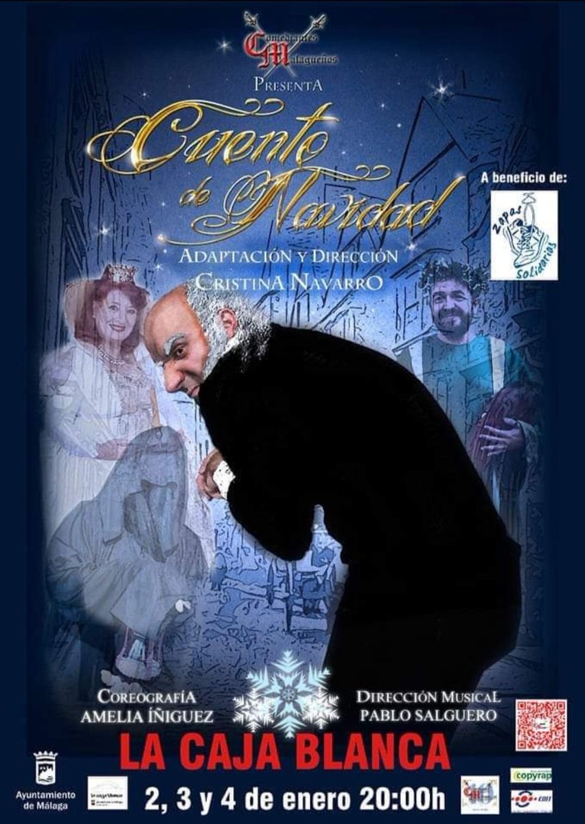 CUENTO DE NAVIDAD llega a La Caja Blanca Malaga.Los días 2, 3 y 4 de enero a las 20h podéis disfrutar de la maravillosa adaptación teatral de Cristina Navarro del cuento clásico de Dickens. No lo dejéis para última hora que os quedáis sin ellas.
Entradas:
entradium.com/events/cuento-…