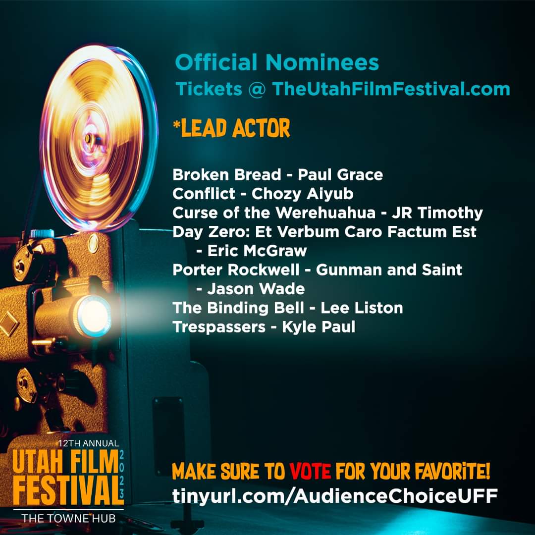 JRTimothy_CG's tweet photo. I have a few nominations in the Utah Film Festival! Lead Actor &amp; Narrative Feature (Curse of the Werehuahua) and Ensemble Cast (Murder at the Hive). Flying back to Utah for the weekend!
#utahfilmfestival #Actor #filmmaking https://t.co/dC3hLNcyJQ