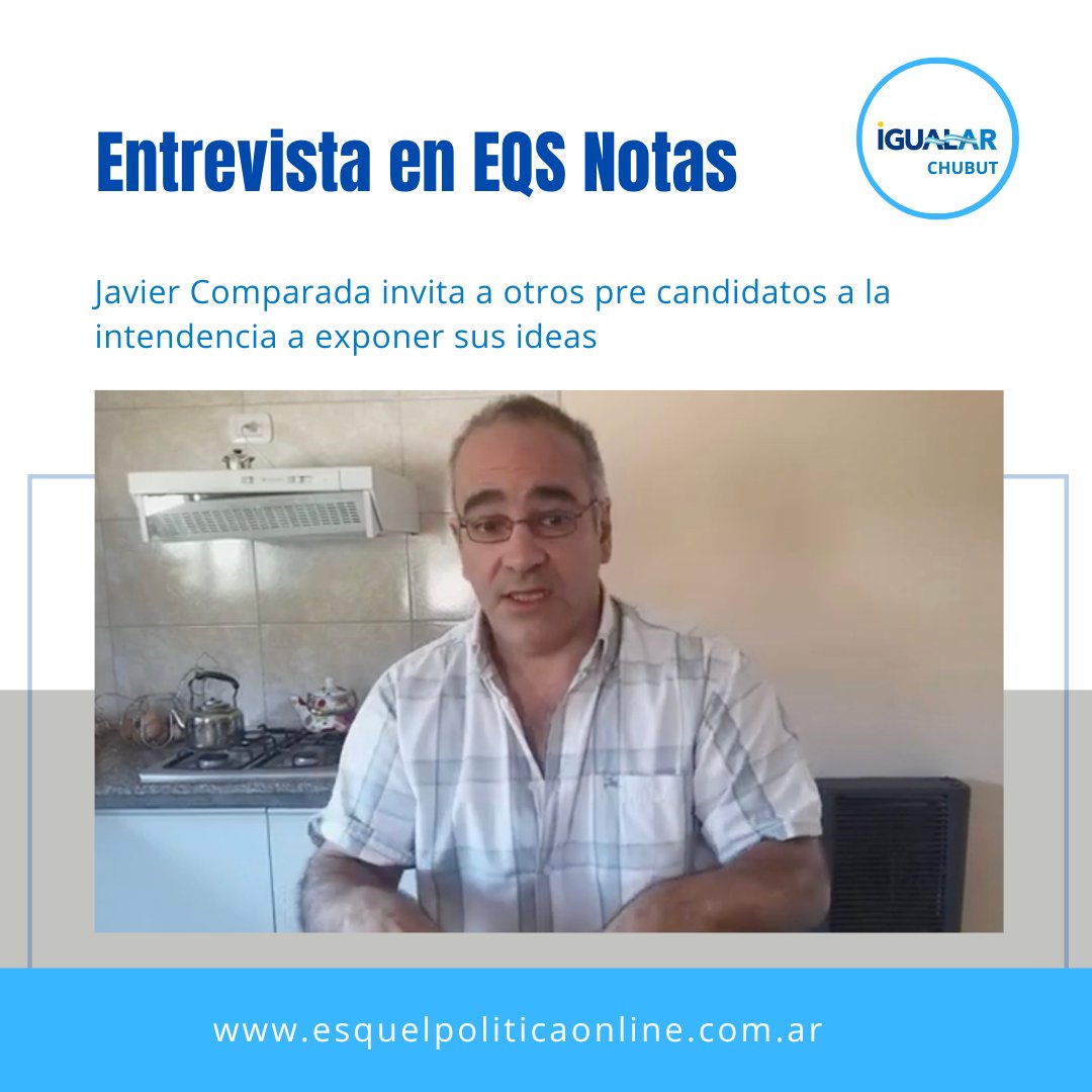 JavierComparad1's tweet photo. Javier Comparada invita a otros pre candidatos a la intendencia a exponer sus ideas

Lee y mira la entrevista completa: https://t.co/W4SpPVpel5

#esquel #Comparada #Chino #Intendente2023 #Chubut  #Igualar https://t.co/nmVcA0o43f