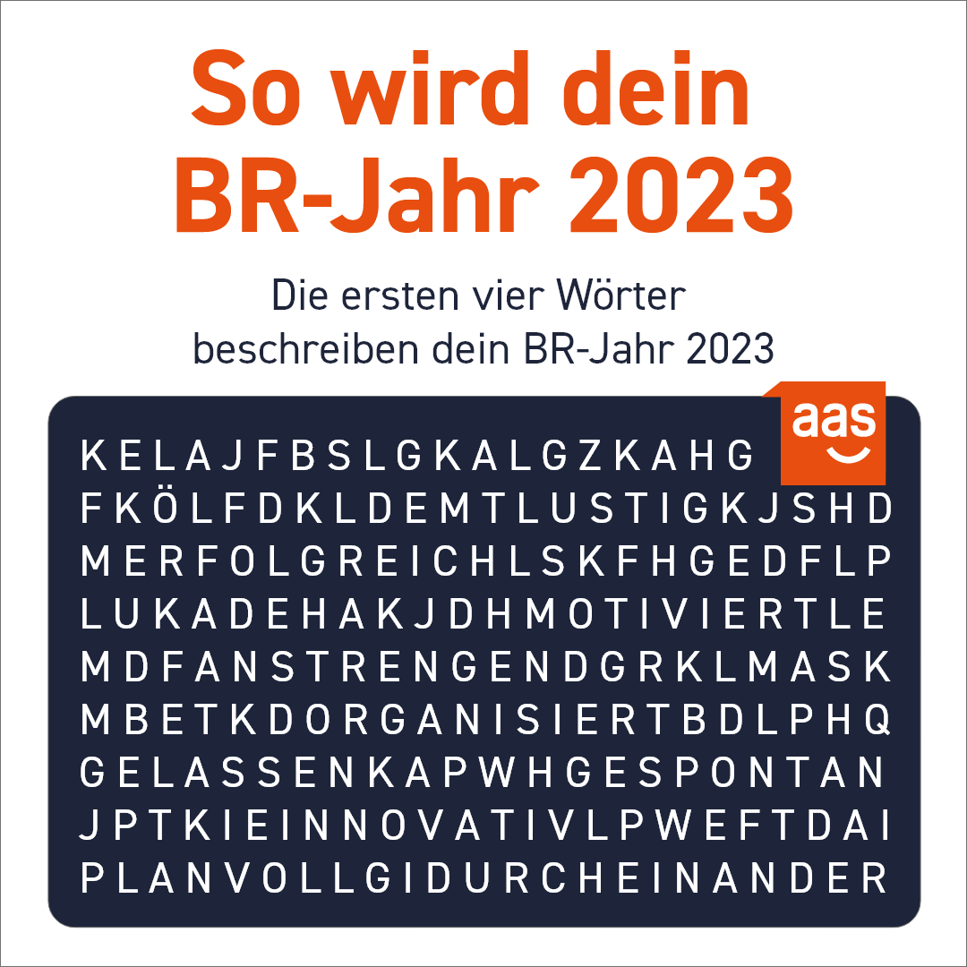 aasseminare's tweet photo. Na, welche 4 Wörter habt Ihr als erstes entdeckt? 😉
Schreibt es uns in die Kommentare!

---
#Betriebsrat #suchspiel #aasSeminare #happynewyear #neuesjahr #2023 https://t.co/QZk7RJrkTI