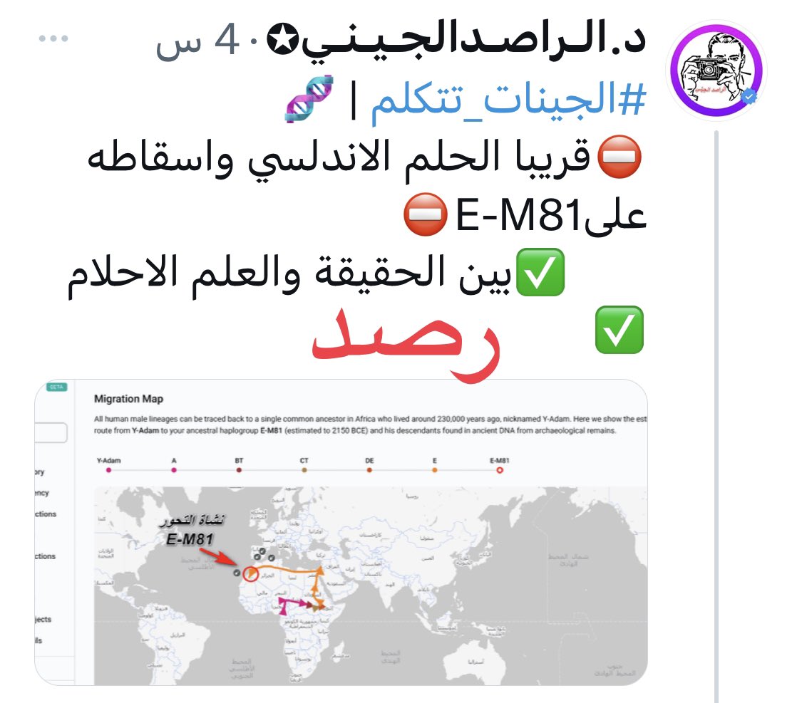 rasd2024's tweet photo. هنا #رصد فريق البحث والتحري صيده حلوه تكشف من يعمل من وراء المعرف الراصد الجيني تغريده مطلع تجاه اللمتوني ودخول الراصد بتنفيذ التغريدات 199 ضد تحور الأندلسيين #EM81 #EM78 .تم الرصد رتويت يا شباب 🔃 https://t.co/iIF8mBYveV