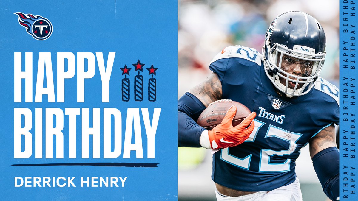 Titans's tweet photo. Happy Birthday to the 👑 @KingHenry_2! 🥳

#WPMOYChallenge + Derrick Henry https://t.co/zyeLi1Buyr