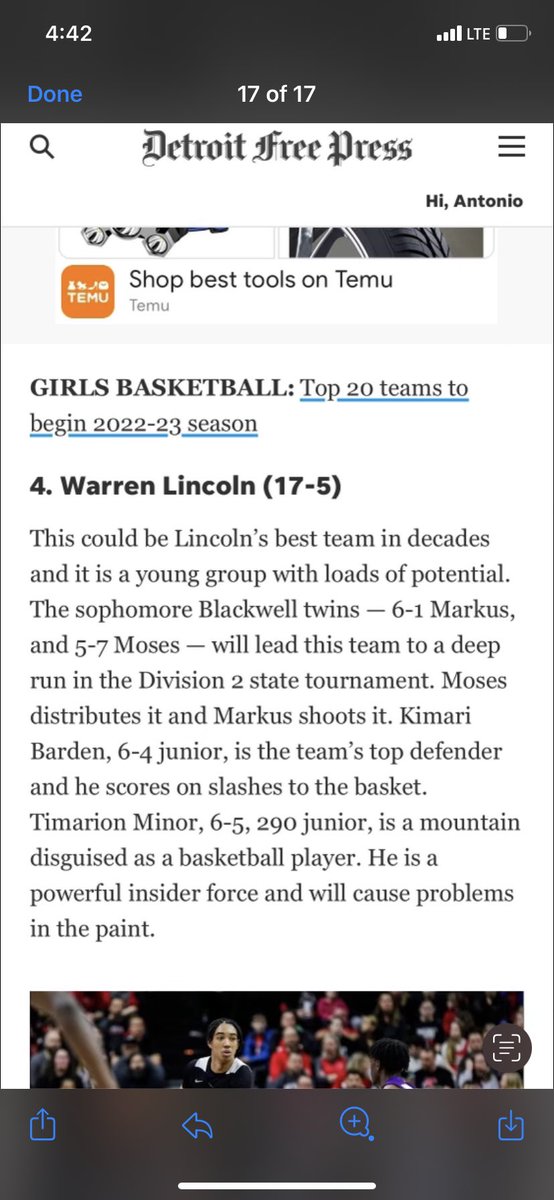 WarrenLIncolnb1's tweet photo. BREAKING NEWS: HIGHEST RANKING IN WARREN LINCOLN BOYS BASKETBALL HISTORY. 

GREAT ACCOMPLISHMENT BUT THE WORK HAS JUST BEGUN.

WE ARE STILL THE HUNTERS AND WE WILL CONTINUE TO CHASE OUR GOALS.

#GoLincoln
#TrustTheProcess

@MickMcCabe1 @freeppreps https://t.co/qJTWUwZ3OZ
