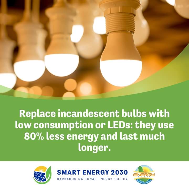 Save energy by replacing your old bulbs! #SmartEnergy2030 #BarbadosEnergyChampion #BarbadosEnergyPolicy