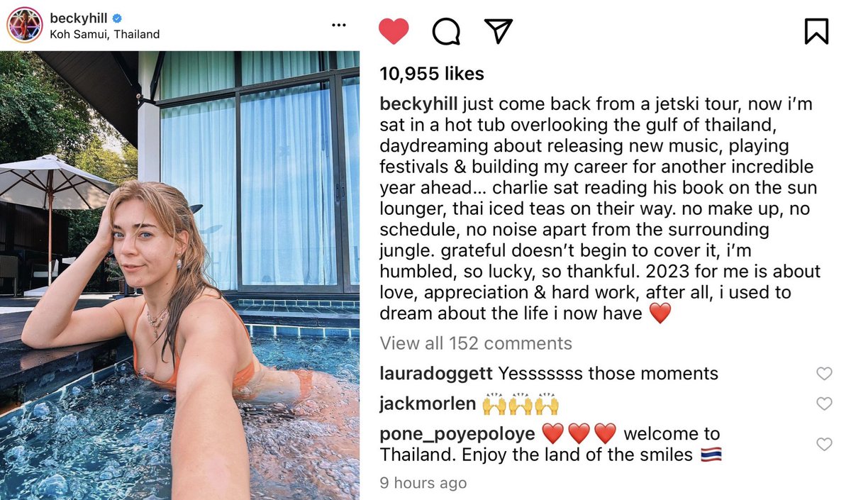 motorwars's tweet photo. ใครๆก็มาเมืองไทย ใครๆก็รัก #Thailand 
Becky Hill ราชินีแห่งเพลงแดนซ์ที่กำลังมาแรง ศิลปินเดี่ยวหญิงที่ยอดสตรีมสูงเป็นอันดับ 3 ของอังกฤษเมื่อปีที่ผ่านมา ใช้เวลาช่วงปีใหม่กับการมาเยือน #เกาะสมุย https://t.co/HiYWY32A25
