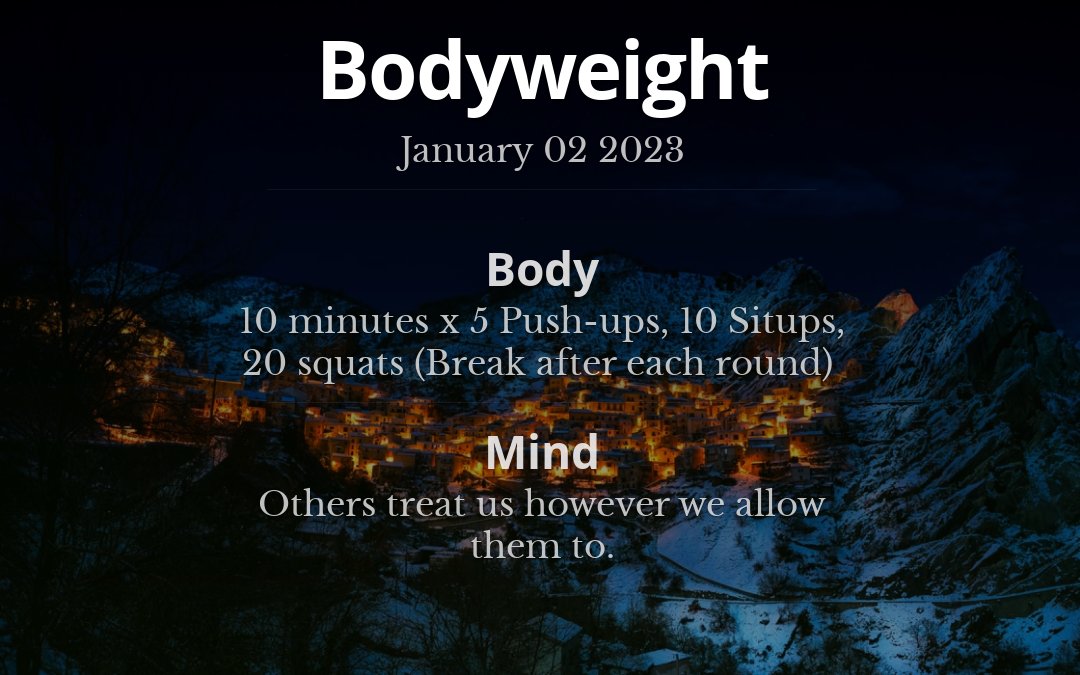 _RealMindBody's tweet photo. 10 minutes x 5 Push-ups, 10 Situps, 20 squats (Break after each round) #bodyweight #workout #calisthenics #fitness #streetworkout #gym https://t.co/8BA2xjf9GH
